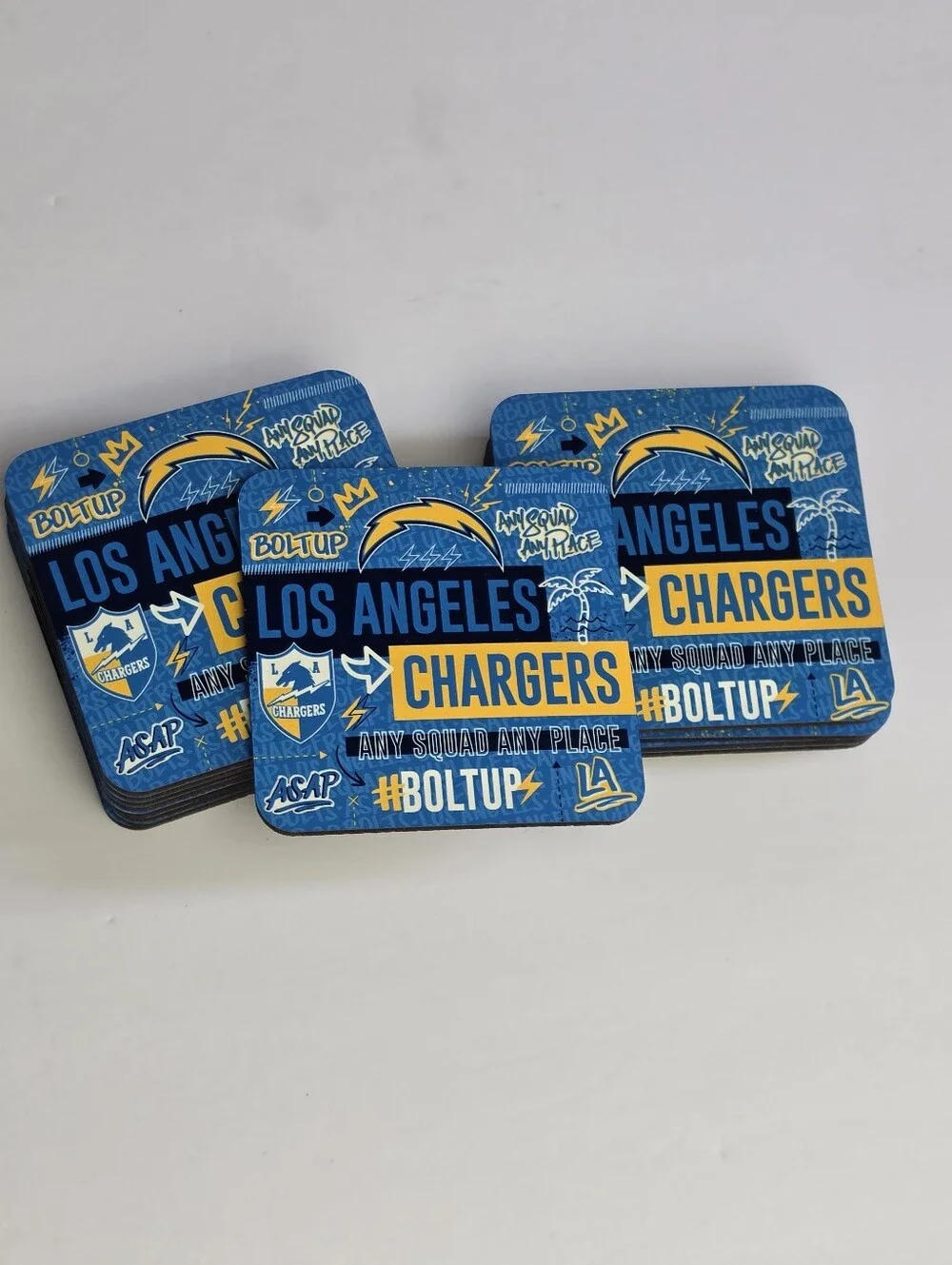 Los Angeles Chargers Official Synthetic Cork Coasters 4